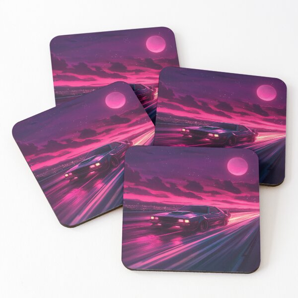 Item preview, Muscle car Synthwave night drive designed and sold by WilAugusta.