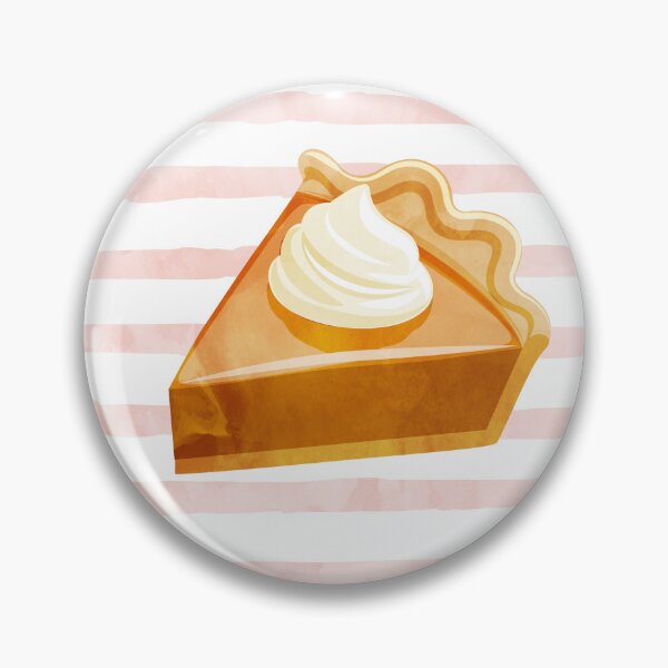 Item preview, Pumpkin Pie Slice on pink stripes designed and sold by littlearrow.