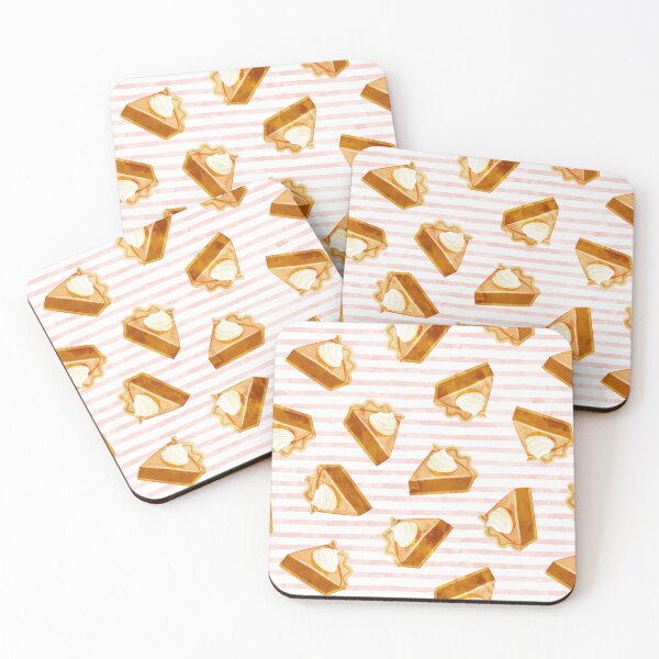 Item preview, Pumpkin Pie Slice on pink stripes designed and sold by littlearrow.