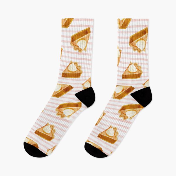 Item preview, Pumpkin Pie Slice on pink stripes designed and sold by littlearrow.