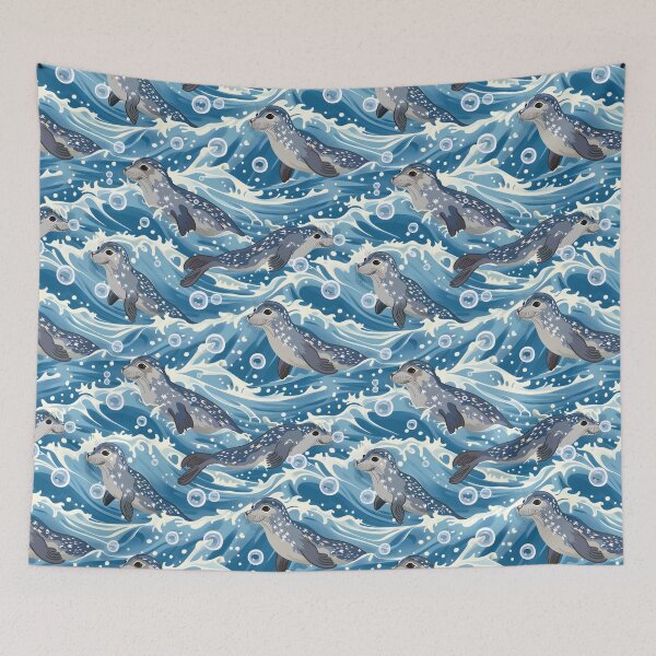 Item preview, Seal Ocean Waves Pattern designed and sold by palaco210.