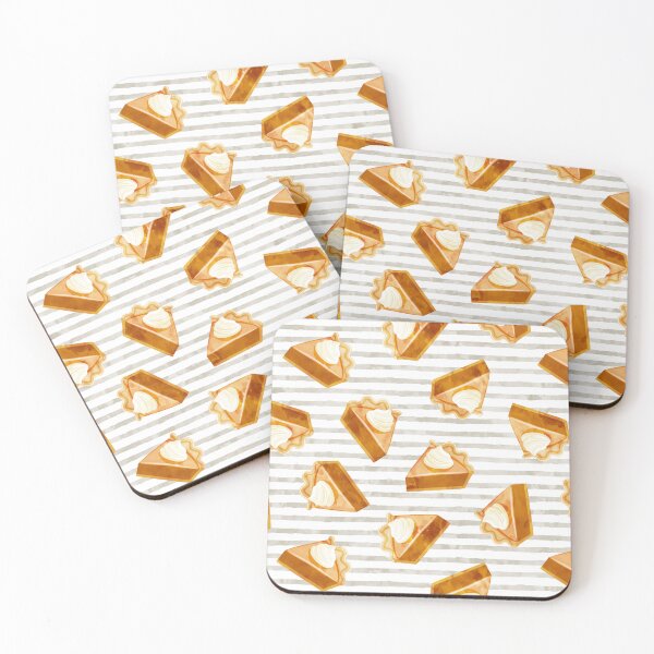 Item preview, Pumpkin Pie Slice on beige stripes designed and sold by littlearrow.