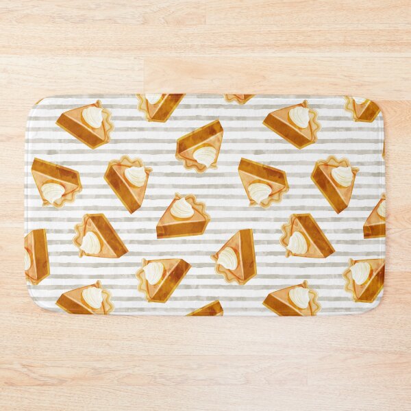 Item preview, Pumpkin Pie Slice on beige stripes designed and sold by littlearrow.