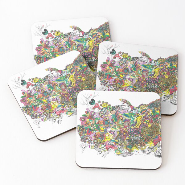 Item preview, Space Mushroom Flower Colors Happy Love Inspiration designed and sold by DomLoveArt.