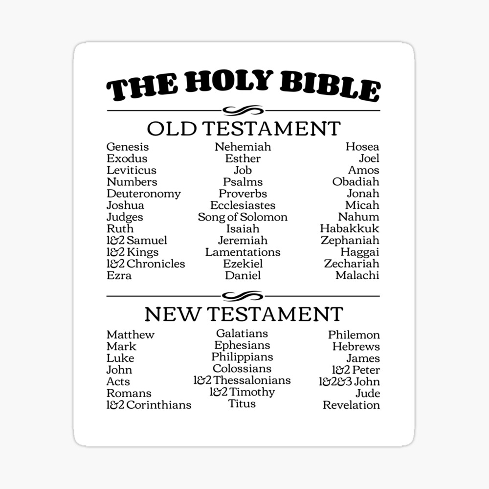 List of Bible Books from Old and New Testament, All 66 Books Listed | Journal