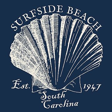 Artwork thumbnail, Vintage-Style Surfside Beach South Carolina Shell - Sand by SurfingLocales