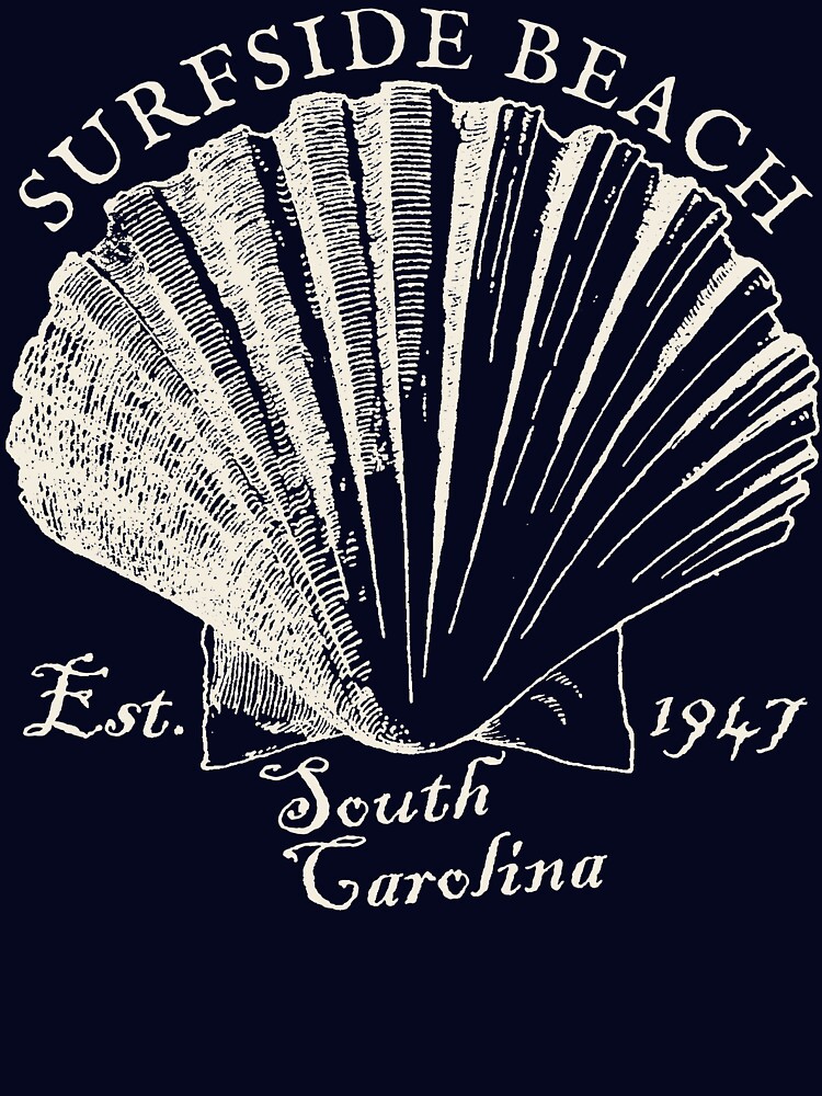 Thumbnail 7 of 7, Essential T-Shirt, Vintage-Style Surfside Beach South Carolina Shell - Sand designed and sold by SurfingLocales.