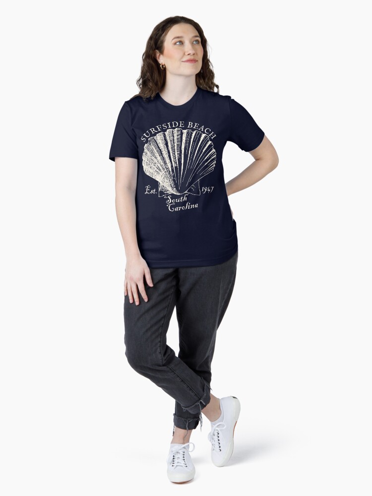 Thumbnail 4 of 7, Essential T-Shirt, Vintage-Style Surfside Beach South Carolina Shell - Sand designed and sold by SurfingLocales.