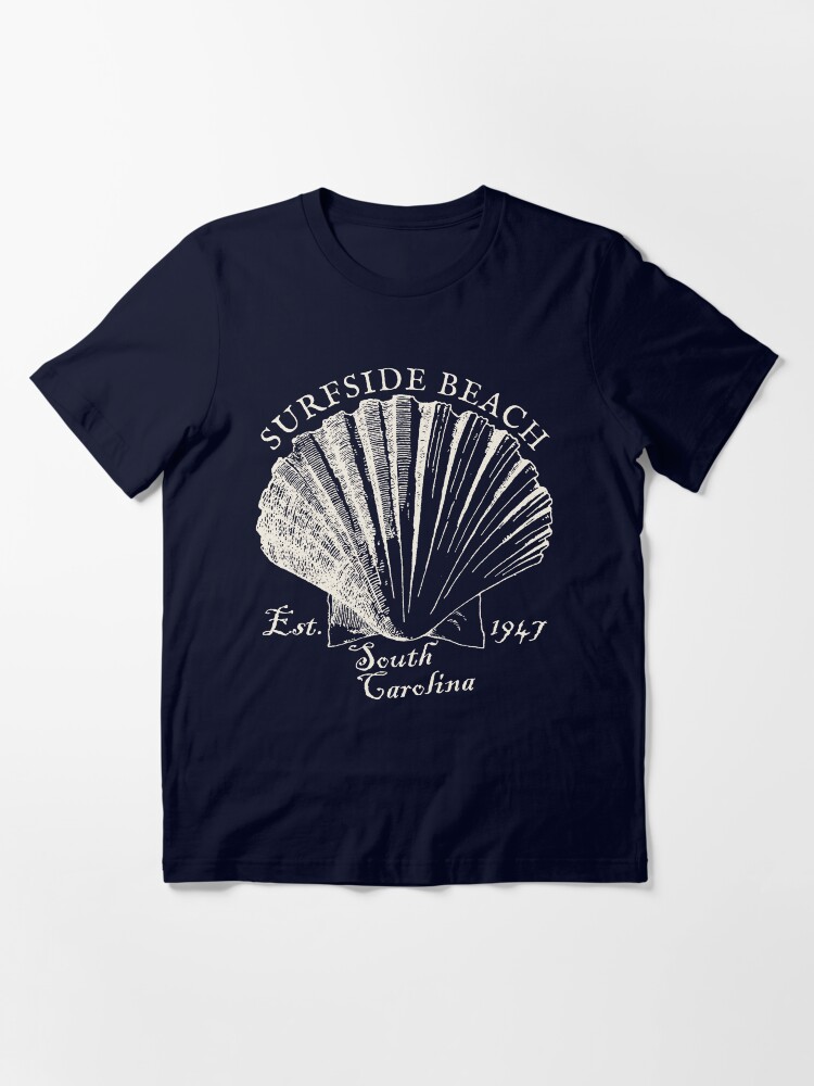 Thumbnail 3 of 7, Essential T-Shirt, Vintage-Style Surfside Beach South Carolina Shell - Sand designed and sold by SurfingLocales.