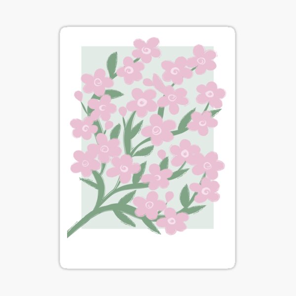 Cherry Blossom Flowers Bouquet Mother's Day pink Sticker