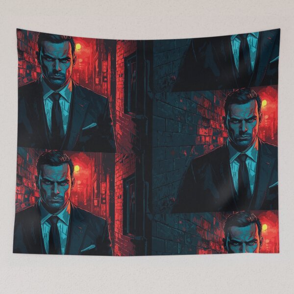 Item preview, Urban Noir: Mysterious Detective in a Shadowy Alley 3:2 designed and sold by ZGigerBarker.