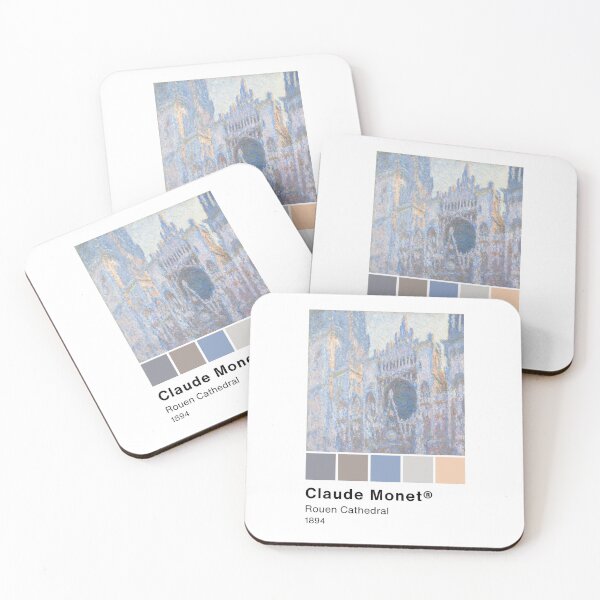 Item preview, Claude Monet - Rouen Cathedral - Pantone Color swatch, Art Paintings Art history  designed and sold by Lemon-y-Shark.
