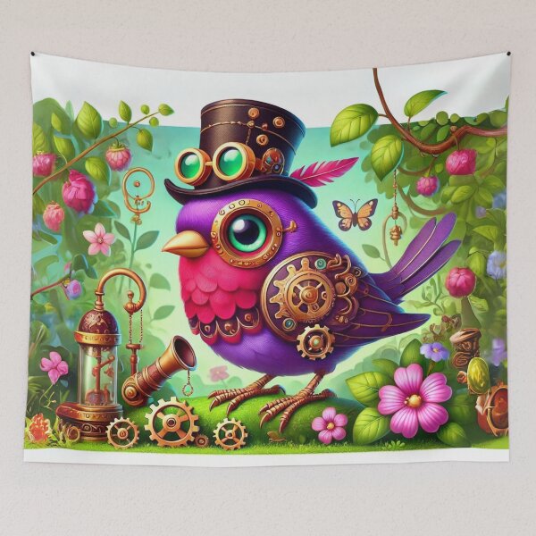 Item preview, Steampunk Purple Finch designed and sold by Sillytoe.