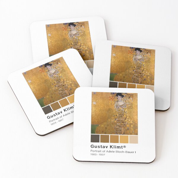Item preview, Gustav Klimt - Portrait of Adele Bloch-Bauer I - Pantone Color swatch, Art Paintings Art history  designed and sold by Lemon-y-Shark.