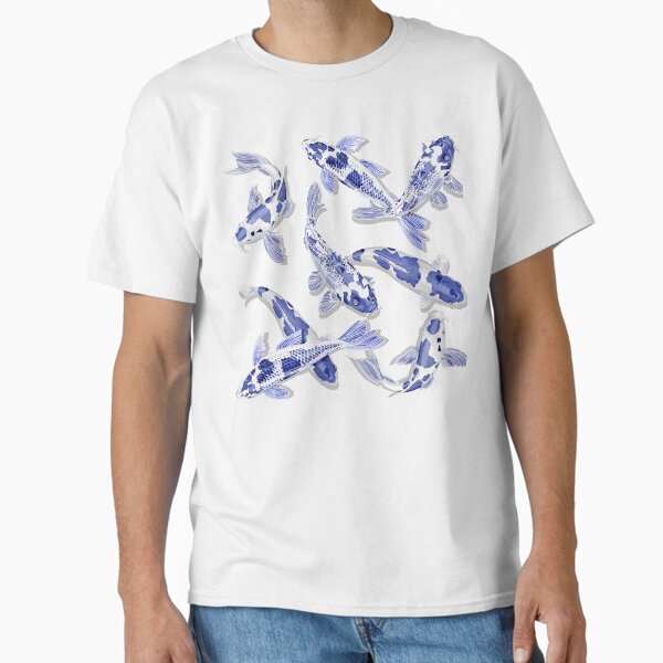 Item preview, Blue and White Koi Fish Artwork – Zen Wall Decor for Home & Office designed and sold by Phat Dog Designs .