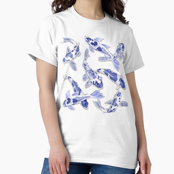 Item preview, Blue and White Koi Fish Artwork – Zen Wall Decor for Home & Office designed and sold by Phat Dog Designs .