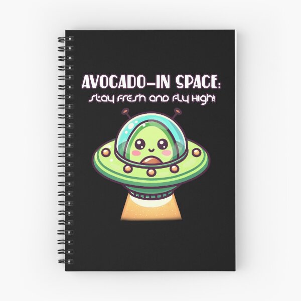 Item preview, avocado in space stay fresh and fly high kawaii ufo ovni designed and sold by ZerpaGiovanna.