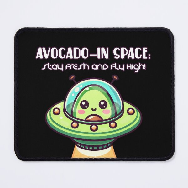 Item preview, avocado in space stay fresh and fly high kawaii ufo ovni designed and sold by ZerpaGiovanna.