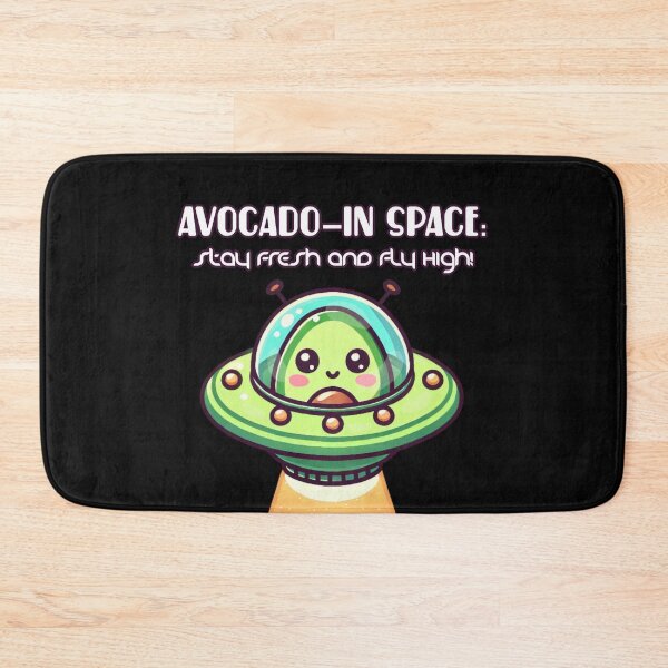 Item preview, avocado in space stay fresh and fly high kawaii ufo ovni designed and sold by ZerpaGiovanna.