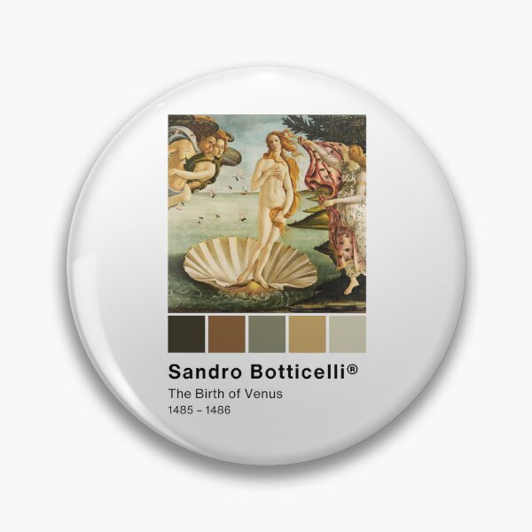 Item preview, Sandro Botticelli - The Birth of Venus - Pantone Color swatch, Art Paintings Art history  designed and sold by Lemon-y-Shark.