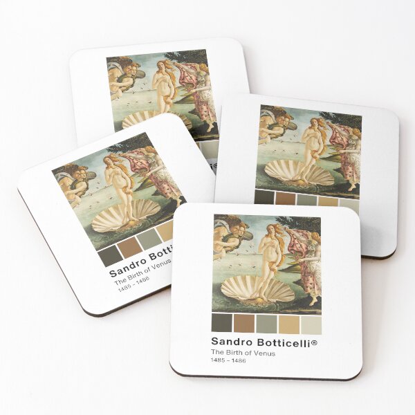 Item preview, Sandro Botticelli - The Birth of Venus - Pantone Color swatch, Art Paintings Art history  designed and sold by Lemon-y-Shark.
