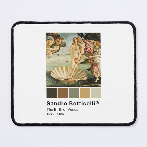 Item preview, Sandro Botticelli - The Birth of Venus - Pantone Color swatch, Art Paintings Art history designed and sold by Lemon-y-Shark.