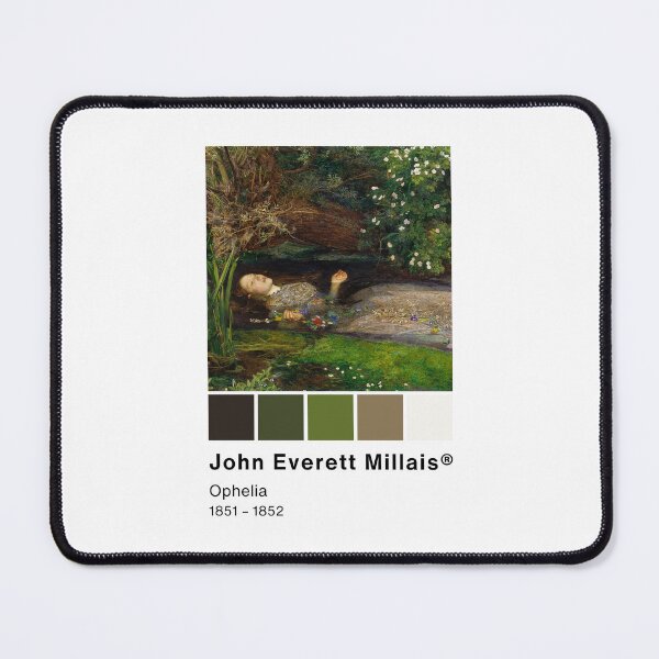 Item preview, John Everett Millais - Ophelia - Pantone Color swatch, Art Paintings Art history designed and sold by Lemon-y-Shark.