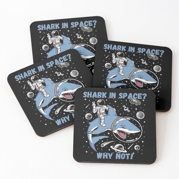 Item preview, Shark in space Why not, Funny sharkastic gift  designed and sold by FelkMariShop.