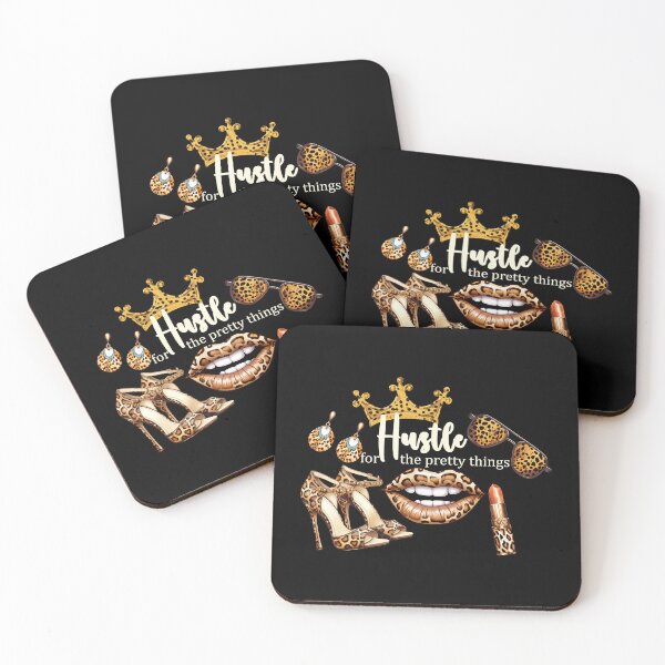 Item preview, Hustle for Pretty Things Leopard Collection Arrangement - with white text designed and sold by EmeraldeaArt.