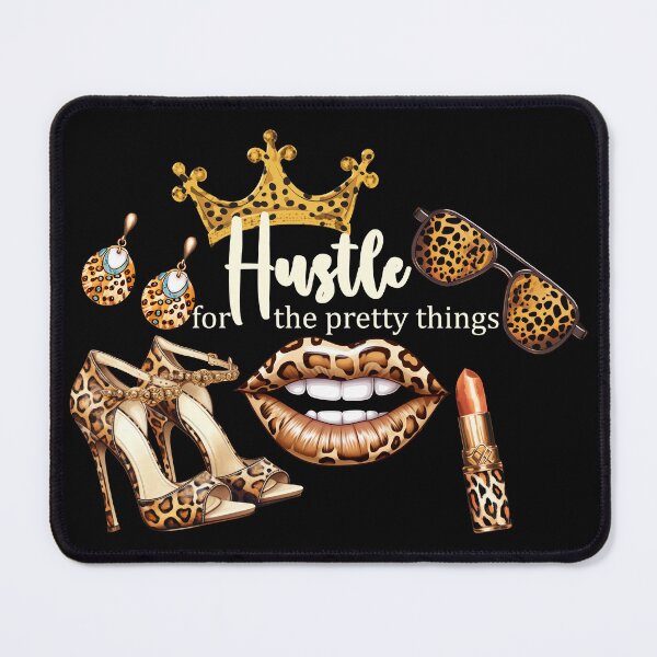Item preview, Hustle for Pretty Things Leopard Collection Arrangement - with white text designed and sold by EmeraldeaArt.