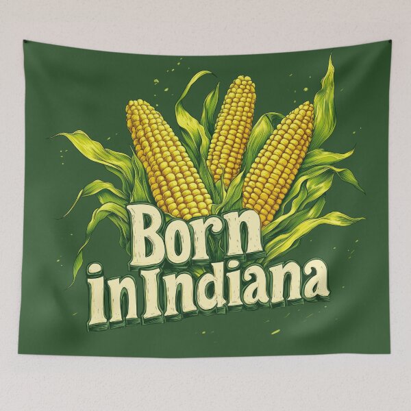 Item preview, Born in Indiana Corn Crazy designed and sold by OriginalBeerCat.