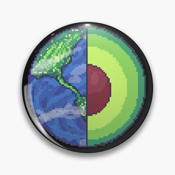 Item preview, avocado planet earth pixel art designed and sold by ZerpaGiovanna.