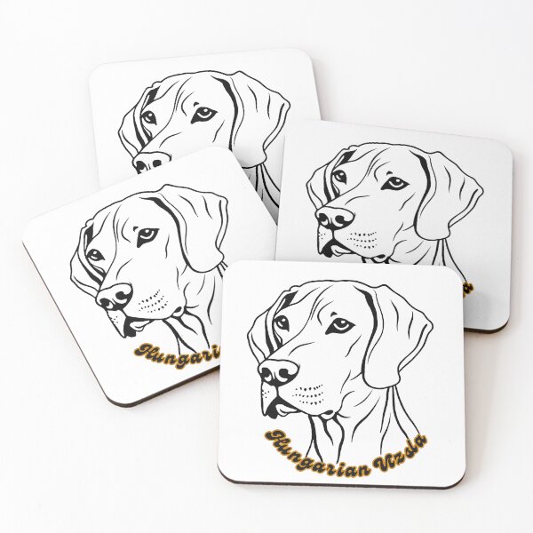Item preview, Noble Hungarian Vizsla Portrait in Black and White designed and sold by Paws and Ink Art.