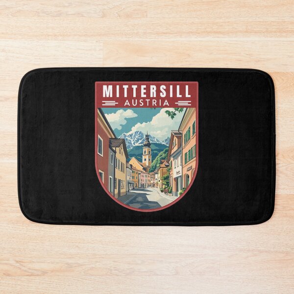 Item preview, Mittersill in Salzburg Austria Retro Travel Art Emblem designed and sold by MaateoDesign.