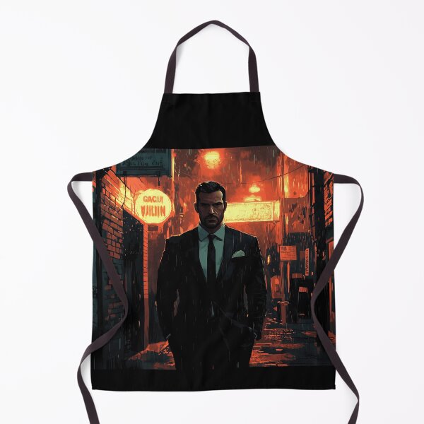 Item preview, Neon Shadows: The Silent Enforcer in the Rain 3:2 designed and sold by ZGigerBarker.