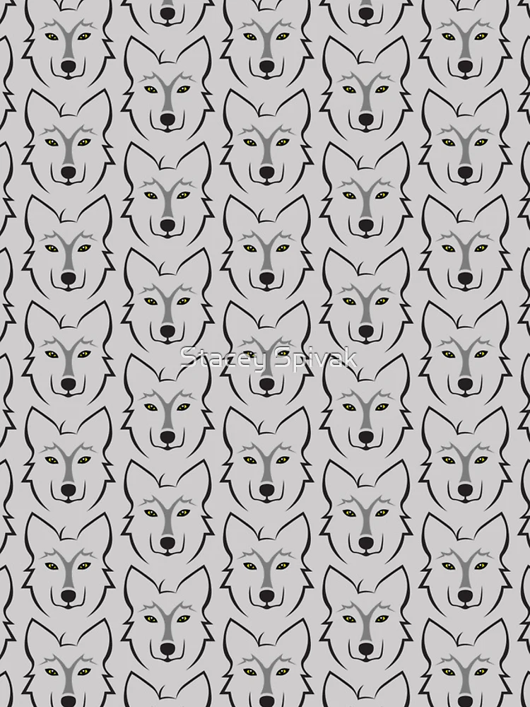 Thumbnail 4 of 4, iPhone Case, Wolves || Seamless Pattern designed and sold by Stacey Spivak.