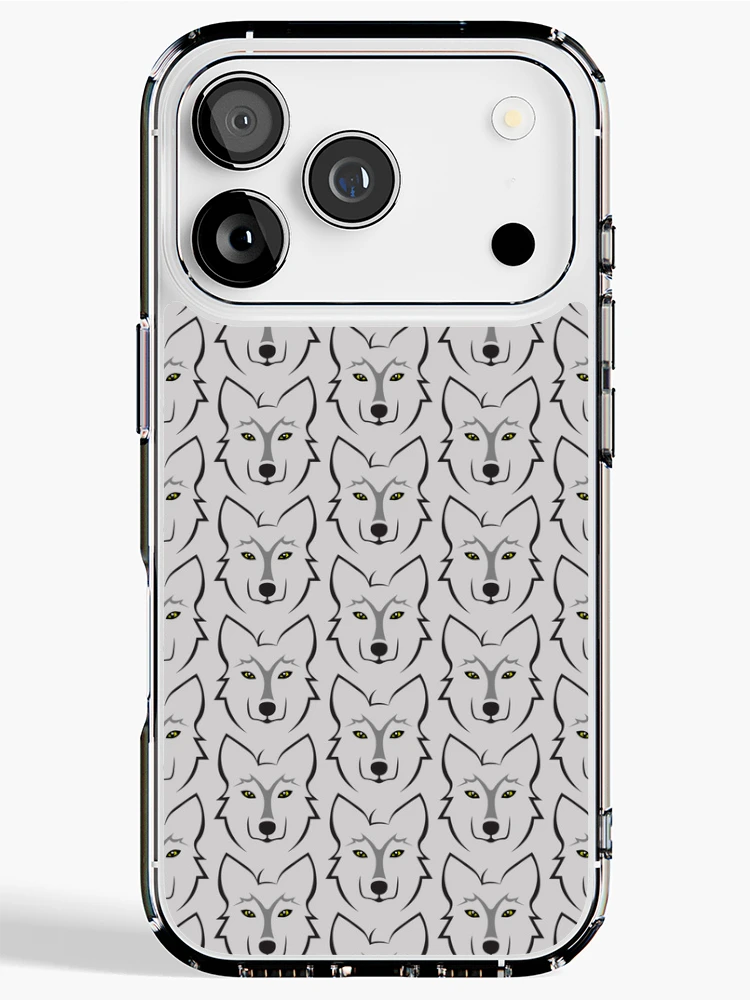 Thumbnail 1 of 5, iPhone Case, Wolves || Seamless Pattern designed and sold by Stacey Spivak.