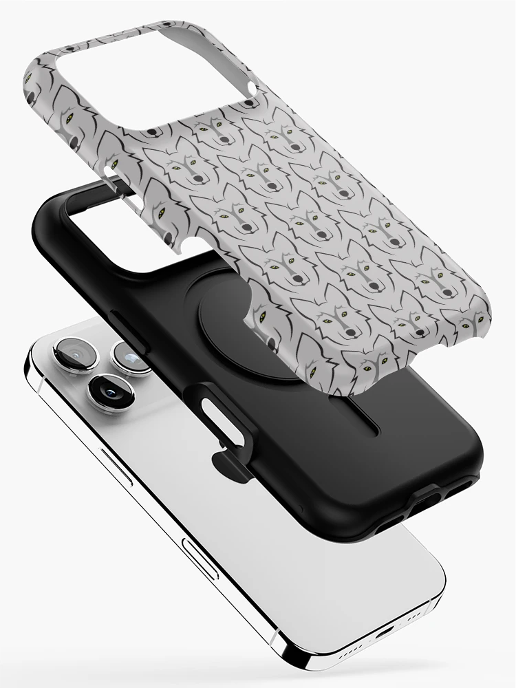 Thumbnail 2 of 4, iPhone Case, Wolves || Seamless Pattern designed and sold by Stacey Spivak.