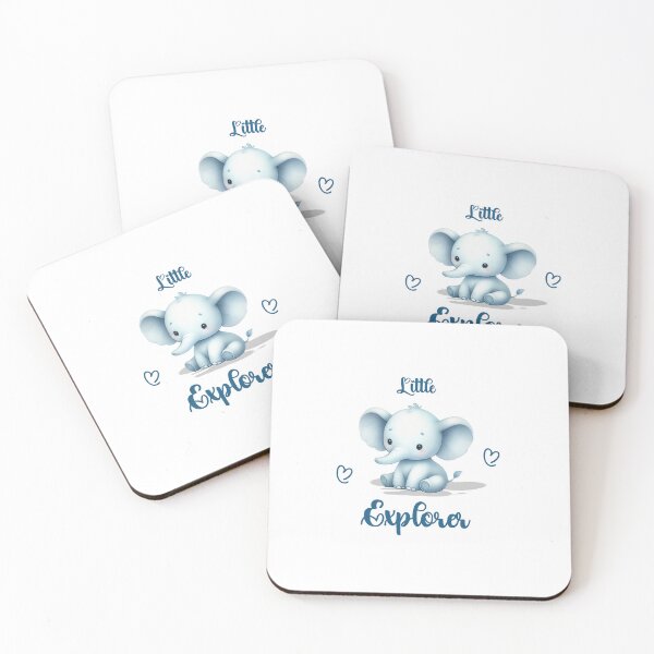 Item preview, Little Explorer – Adorable Blue Elephant, Unique designed and sold by villacreativa.