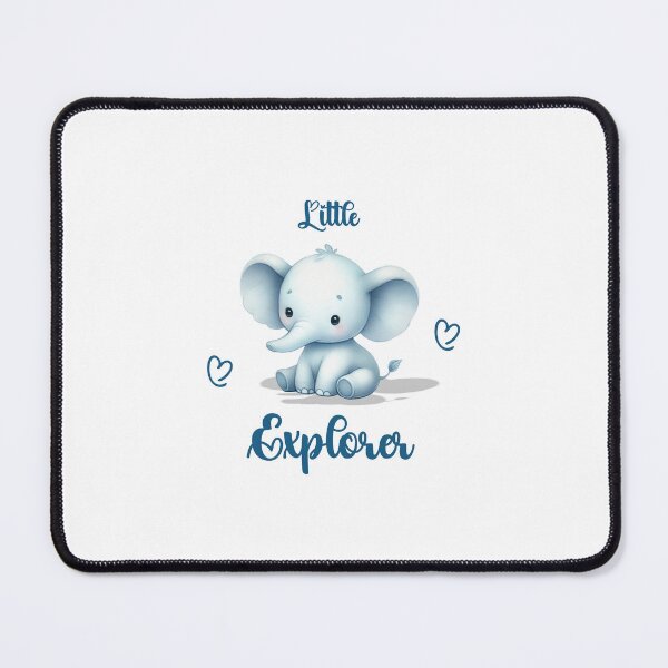 Item preview, Little Explorer – Adorable Blue Elephant, Unique designed and sold by villacreativa.