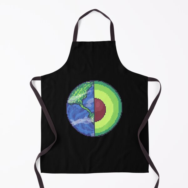 Item preview, avocado planet earth pixel art designed and sold by ZerpaGiovanna.