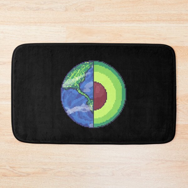 Item preview, avocado planet earth pixel art designed and sold by ZerpaGiovanna.