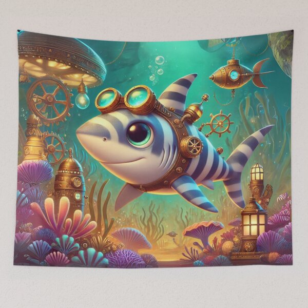 Item preview, Steampunk Pyjama Shark designed and sold by Sillytoe.