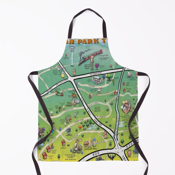 Item preview, Cedar Park Texas Cartoon Map designed and sold by Kevin Middleton.