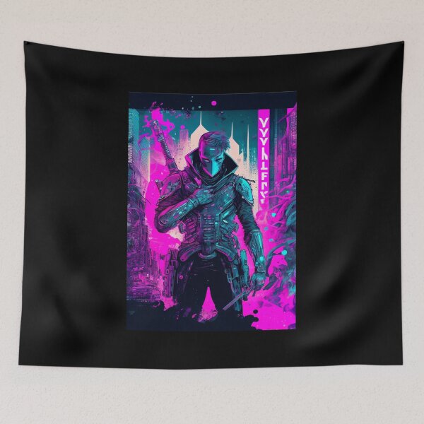 Item preview, Neon Phantom: The Cyberpunk Warrior of the Future designed and sold by ZGigerBarker.