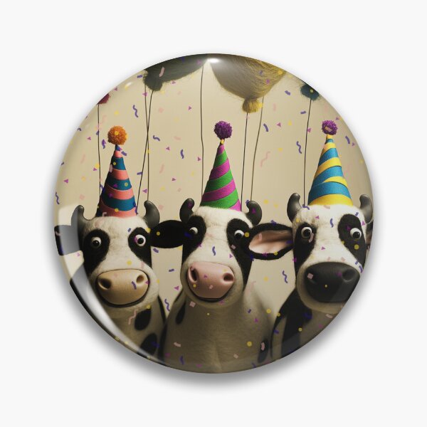 Item preview, Festive Party Cows with Balloons and Confetti designed and sold by TringTringCards.