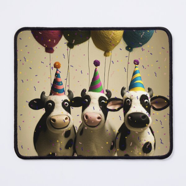 Item preview, Festive Party Cows with Balloons and Confetti designed and sold by TringTringCards.