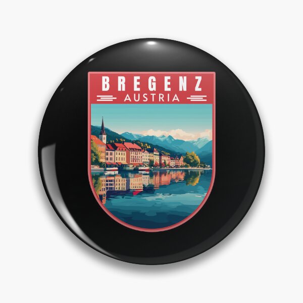 Item preview, Bregenz in Vorarlberg Austria Retro Travel Art Emblem designed and sold by MaateoDesign.