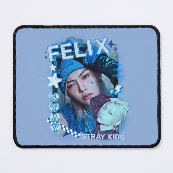 Item preview, Stray Kids Felix Group Y2K Preppy Blue Collage Design designed and sold by HELL0WBELLO.