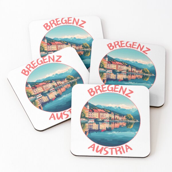 Item preview, Bregenz in Vorarlberg Austria Retro Travel Art Badge designed and sold by MaateoDesign.